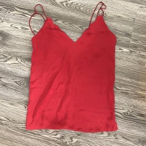 Free People Satin Burnt Orange Loose Tank XS